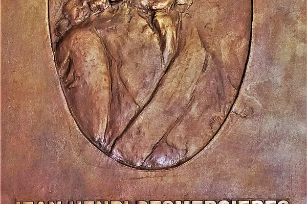 Gedenktafel an den Patron Jean Henri Desmercières, 1778 in Kopenhagen gestorben.