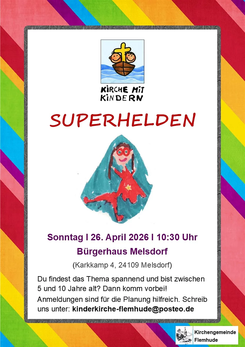 Plakat Kinderkirche am 26. April 2026
