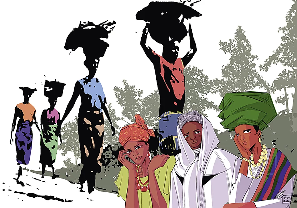  Bild zum Weltgebetstag 2026  mit dem Titel „Rest for the Weary“ von der Künstlerin Gift Amarachi Ottah 